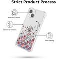 thumbnail image 5 of Floral Case for iPhone 15 6.1-inch,Clear Flower Case Slim Cute Cover for Girls Women,Transparent Soft TPU Bumper Protective Case with Reinforced Corners,Red Flower, 5 of 11