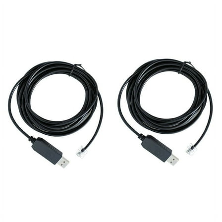 2X USB to Rj11 Rj12 6P4C Adapter Serial Control Cable EQMOD for - Mount Pc Connect for Hand Control Cable,1.8M