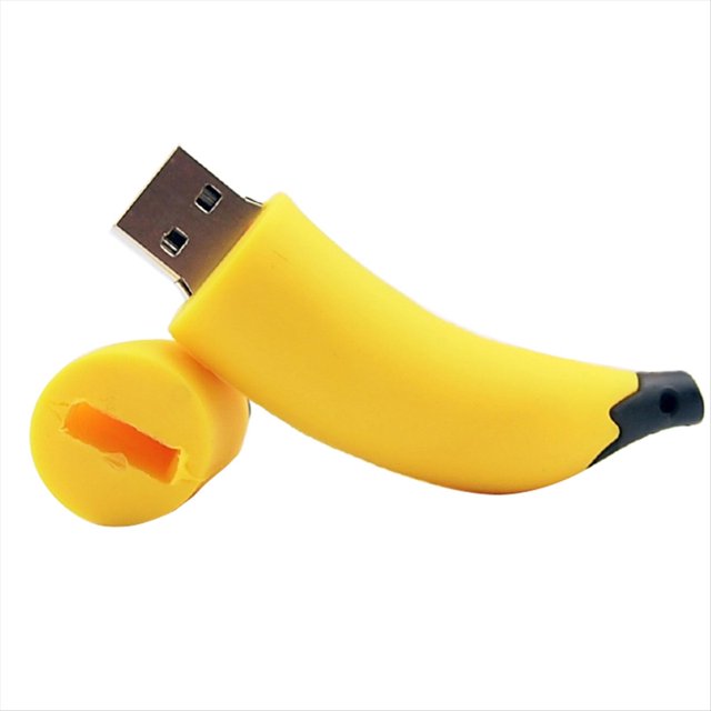 Memoria USB 2.0 de 64 GB con Forma de Plátano, Ideal Como Regalo para Niños.