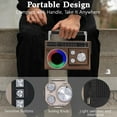 thumbnail image 5 of AM FM SW Radio Portable with Bluetooth Speaker, Illumination, USB TF Card Playing, Solar/USB-C Rechargeable Radios, Colorful Light, Transistor Radios Portable Emergency, Bluetooth Radio, 5 of 6