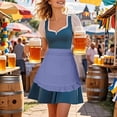 thumbnail image 6 of JOANKDMI Women's Traditional Tavern Maid Costume Floral Dress with Ruffled Pocket Apron for Cultural Festival Event Halloween Carnival Party Dress Up Outfit, 6 of 9