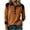 Orange, variant on ZACPNCV Womens Trendy Casual Sweatshirt Long Sleeve Solid Color with Detachable Feel Denim Collar and Stitching