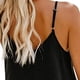 thumbnail image 3 of Camisetas sin mangas para mujer con correa ajustable y botones de cami con cuello en V, tirantes de vacaciones, camisola de verano, 3 of 5