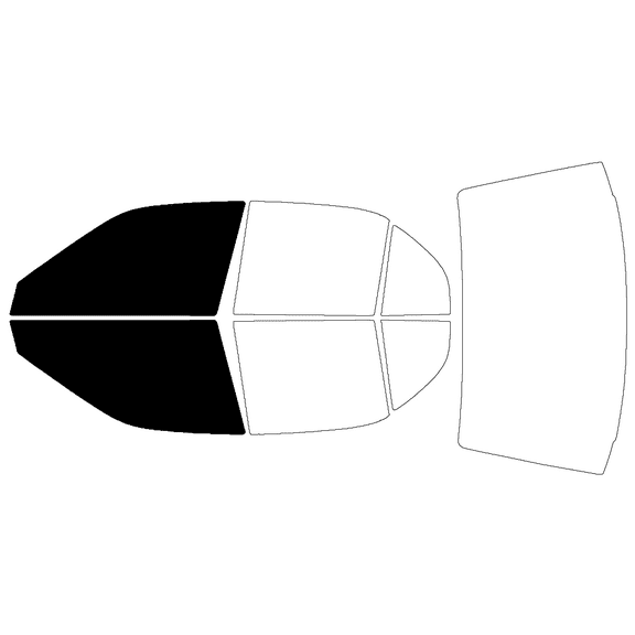 Haiy Co - PreCut 2Ply 05% Window Tint Film Kit For 1995-1999 Toyota Tercel 4Door -Front Windows