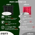 thumbnail image 4 of Cojines para Silla de Comedor Juego de 4 Suaves Cuadrado con diseño con Lazos Interior Negro, 4 of 4