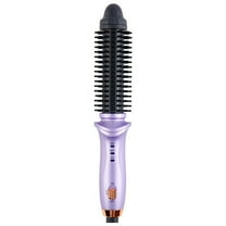 Yoofe Curling Brush,Cordless USB Rechargeable Hair Curling Brush,Anti-Scald Heated Round Wand 4000mAh,for Short Hair and Long Hair,Up to 180°C,Heated Styling Straightener for Travel(Purple)