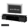 thumbnail image 5 of ChVans Extra Long TV Stand for up 100" 110" TVs with Charging Station, LED Entertainment Center Media Console Gaming Soundbar Shelf with 2 Storage Cabinets, 94.5", 5 of 7