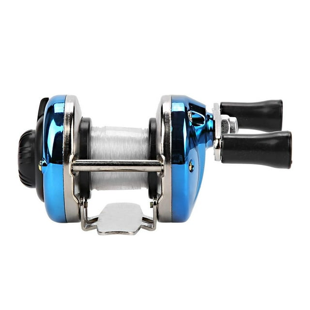 Qiilu Moulinet de Lancer, Roue de Pêche sur Glace, Moulinet de Pêche sur Glace d'Hiver Portable avec Fil pour Matériel de Lancer en Extérieur