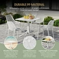 thumbnail image 5 of WestinTrends Playa 31.5" Square Outdoor Plastic Resin Patio Dining Table for 4, White, 5 of 13
