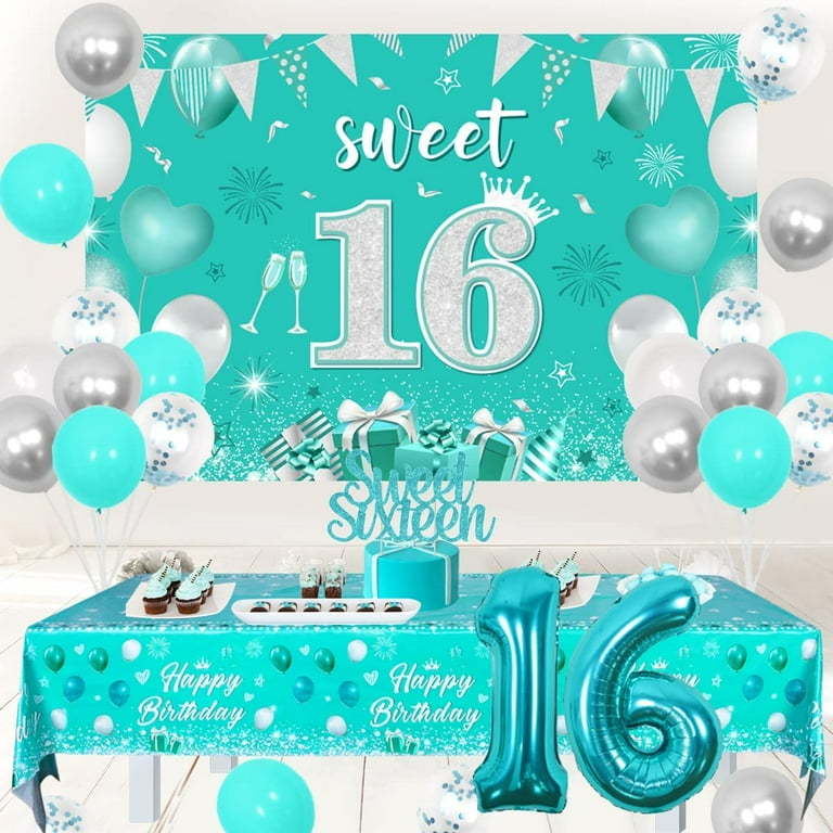 sweet-16-pool-party-decorations