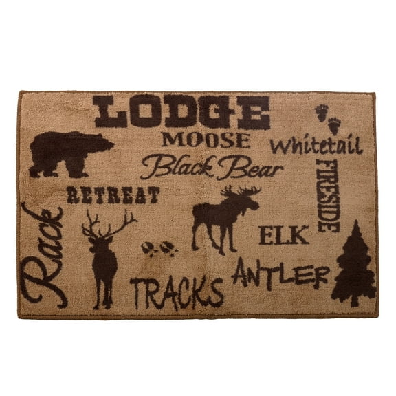 hiend accents lodge bath and kitchen rug, 24" x 36"