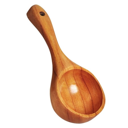 

Hemoton Scoop Spoon Rice Water Ladle Wooden Wood Soup Spoons Bath Kitchen Paddle Cooking Serving Cup Rinse Shampoo Utensils Salt