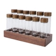 thumbnail image 1 of 12pcs Coffee Bean Storage Tubes Glass Sealed Dosing Coffee Jars Walnut Stand Funnel Tea Spice Candy Organization Kitchen Storage, 1 of 7