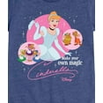 thumbnail image 3 of Disney Princess - Cinderella Make Your Own Magic - Girls Fitted Short Sleeve T-Shirt, 3 of 5