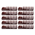 thumbnail image 2 of Styling Hair Comb, 10 Pcs Hair Comb Compact Portable Rounded Edge  For Home For Men Transparent Brown, 2 of 8