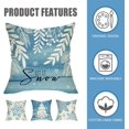 thumbnail image 2 of Winter Snowflake Decorative Throw Pillow Covers 18x18 Set of 4, Let It Snow Christmas Pine Tree Black Outdoor Pillowcase, Get Cozy Seasonal Holiday Farmhouse Cushion Case Home Decor, 2 of 5