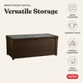 thumbnail image 6 of Keter Brightwood 120 Gallon Durable Resin Outdoor Deck Box Storage Organization, Brown, 6 of 15