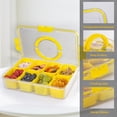 thumbnail image 4 of Bandeja para aperitivos FEIOOD con tapa y asa, color amarillo, 4 of 7