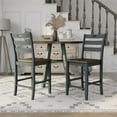 thumbnail image 5 of Furniture of America Elda Wood Counter Height Chair in Antique Gray (Set of 2), 5 of 7