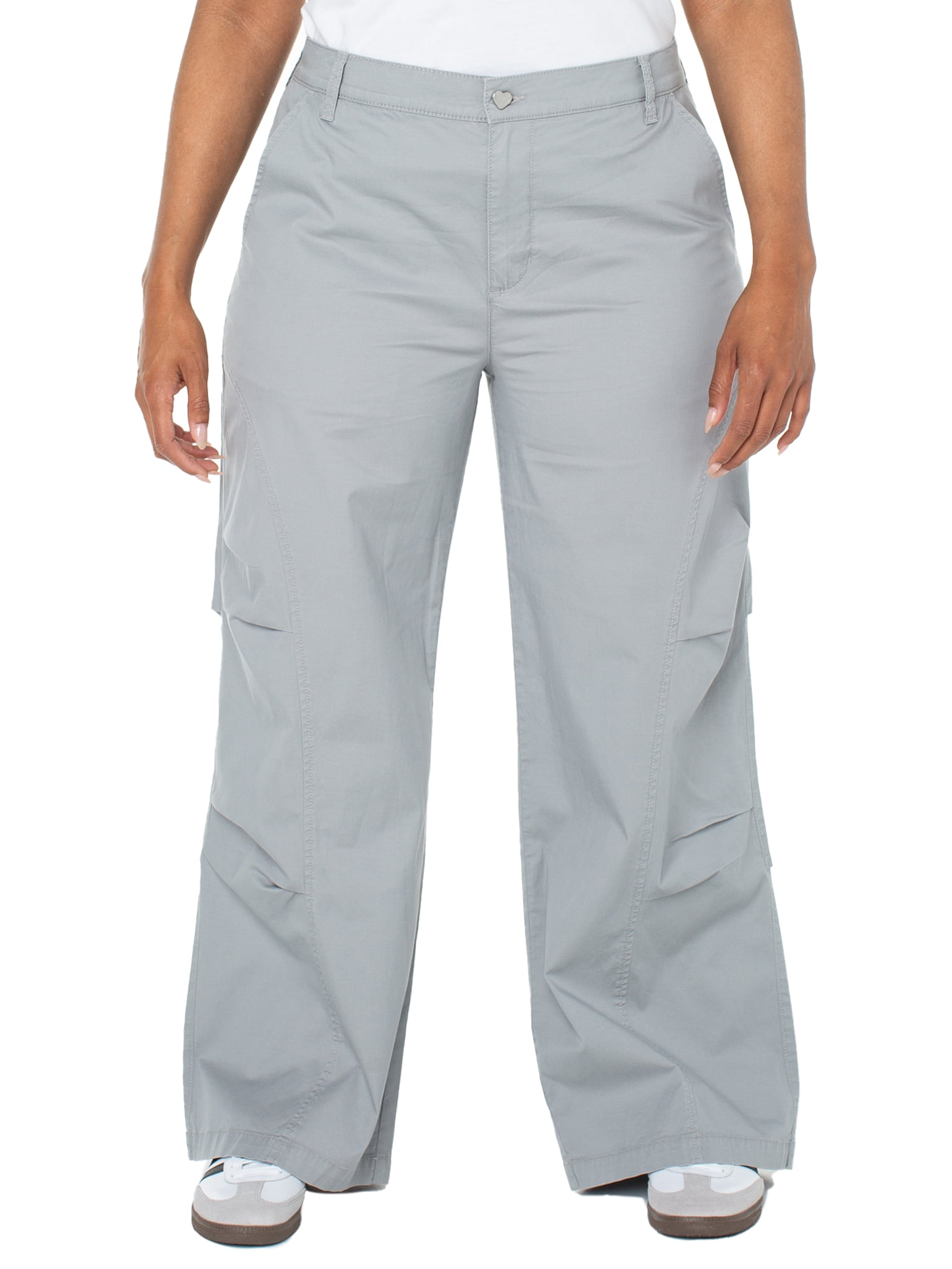 Celebrity Pink Women’s and Women's Plus Wide Leg Cargo Pants, Sizes XS-4X