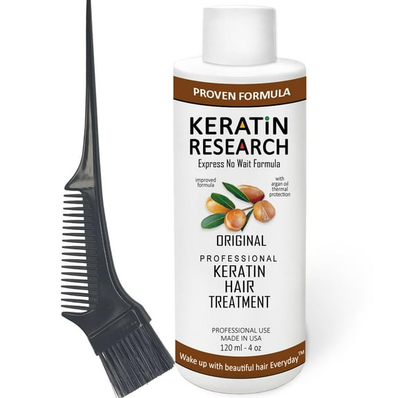 Complex Brazilian Keratin Hair Treatment Kit with Argan Oil Blowout Treatment Natural Organic Results Straightening and Smoothing Hair Keratina Brasilera Para Alisar el Pelo (4oz Brush/Comb)