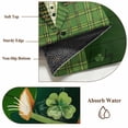 thumbnail image 2 of St. Patrick's Day Bathroom Rug Washable 2x3 Entryway Rug Non Slip Cute Kitten Cats Shamrock Leaf Wood Green Front Door Mat Low Pile Indoor Doormat Throw Floor Carpet for Kitchen Bedroom Entrance, 2 of 8