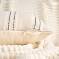thumbnail image 3 of Unique Bargains Pack of 2 Striped Soft Cozy Cushion Cases Pillow Covers 20" x 12" Grey, 3 of 7