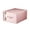Cherry Blossom Pink, variant on Storage Bin (15x12.6x4.7 Inch), Stackable Foldable Storage Bin, Spacious Clear Window Organizer for Homeowners & Travelers