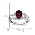 thumbnail image 2 of Primal Gold 14 Karat White Gold 8x6mm Oval Rhodolite Garnet and Diamond Ring, 2 of 3