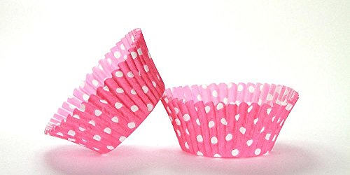 Hot Pink Glassine Cupcake Cases or Baking Cups 50 Pack