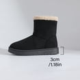 thumbnail image 3 of FRSASU Suede Ankle Boots for Women Fleece Cozy Faux Lining Pull On Winter Outdoor Indoor Boots Black, 3 of 9