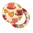 thumbnail image 2 of Fotbe Cups of Tea Stool Covers Round,Waterproof Round Bar Stool Covers Bar Chair Covers Washable Stool Cushion Slipcover for 12-14 Inch Chair-12 inch, 2 of 7