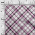 thumbnail image 2 of oneOone Cotton Cambric Fuschia Pink Fabric Checks Sewing Material Print Fabric By The Yard 56 Inch Wide, 2 of 4