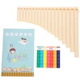 thumbnail image 2 of EeaseCA 1 Set Portable 18-pipe Pan Flute Professional Panpipe for Beginners (Beige), 2 of 8