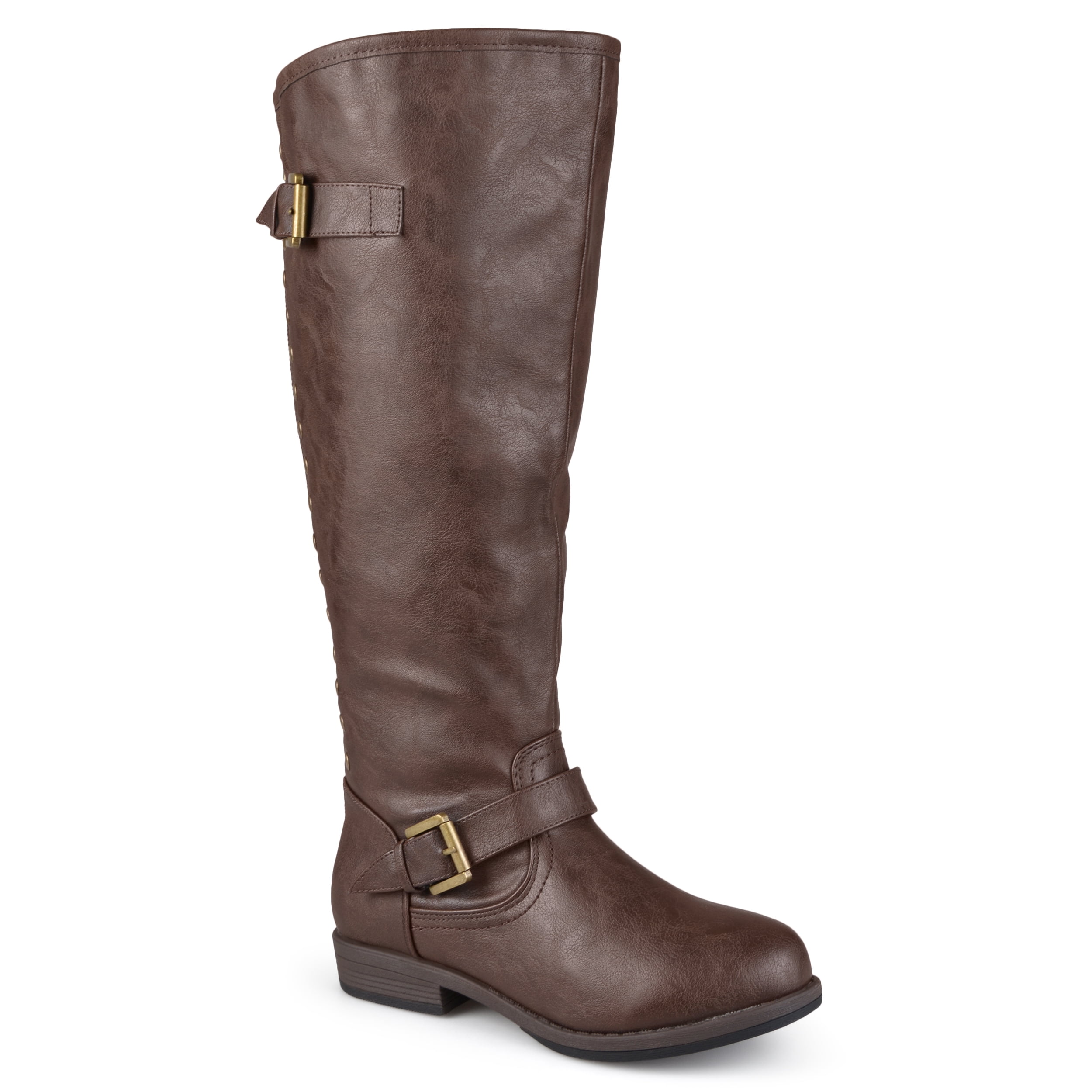 Women's Extra Wide Calf Knee-high Studded Riding Boots - Walmart.com