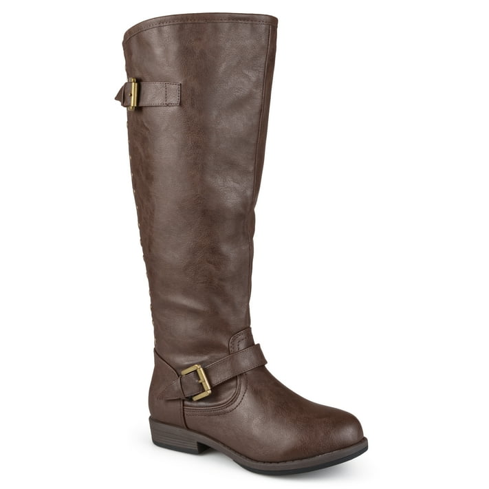 Women's Extra Wide Calf Kneehigh Studded Riding Boots