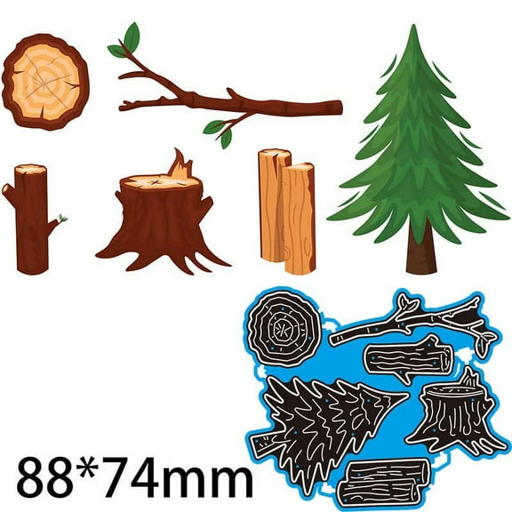 Metal Die Cuts, Tree Stump Cutting Dies Stencil for DIY Scrapbooking Album Decorative Paper Card Craft Decor