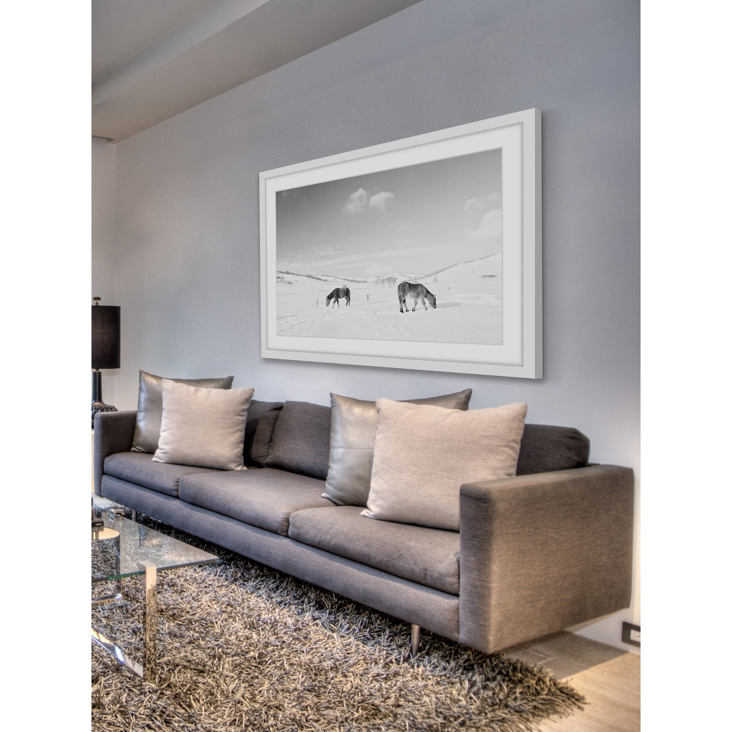 "Grazing Pair" Framed Painting Print
