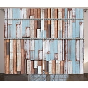 Nautical Window Treatments Rustic Curtains 2 Panels Set Nautical Long Wooden Planks Tree Designs On With Rusty S