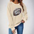 thumbnail image 2 of Uootdi Game Day Sweatshirt Football Long Sleeve Shirts for Women Game Day Outfits Gift Football Fan Game Day Shirt Casual Tops, 2 of 4