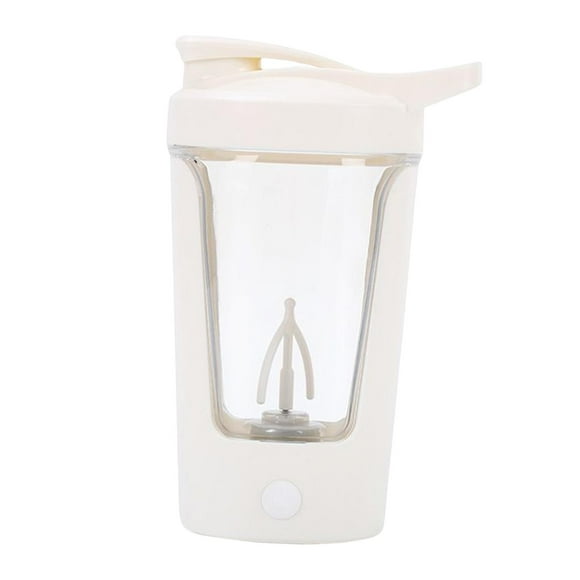 Botellas de coctelera eléctrica portátil Botella de coctelera con batería para leche Taza autoagitadora 350ml para conducción de yoga en la oficina Blanco BLESIY Botellas de coctelera eléctrica