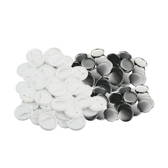 Blank Badge Pin Button Maker Parts, 25/32/37/44/50/56/58/75MM For Button Maker Machine Supplies Parts DIY Badges Set 100/200 Pcs