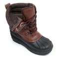 thumbnail image 6 of Blikcon Kids Boys & Girls Faux Fur-Lined Waterproof Winter Snow Boots (Color : Brown, Size : 11 Little Kid), 6 of 9