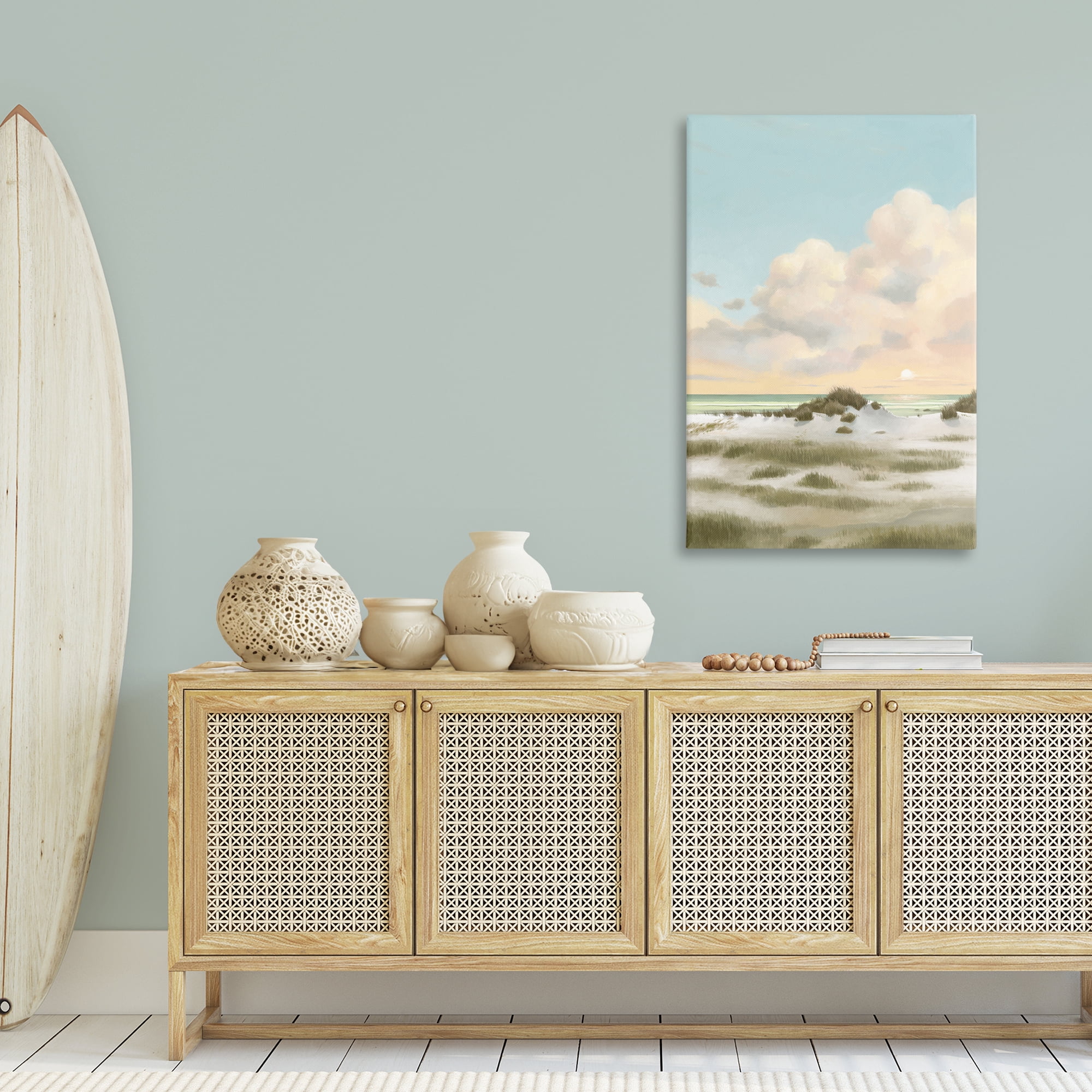 Stupell Industries Land & Sea Painting Landscape Painting Gallery Wrapped Canvas Art Print Wall Art, 30 x 45