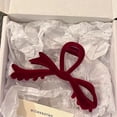 thumbnail image 2 of Velvet Bow Hair Clips for Women French Elegant Hair Claw Clip Hairpin Non-Slip Jaw Butterfly Hair Clip for Thin Fine(wine red), 2 of 5