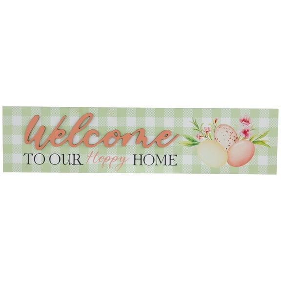 Northlight Welcome to Our Hoppy Home Easter Wall Sign - 19.75"