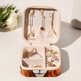 thumbnail image 6 of Aries Square Jewelry Box Organizer Display Case Necklace Bracelet Earring Holder Travel Portable Decorative Stand Storage Box for Rings Earrings Necklaces Bracelets - Girls Women Gift, 6 of 6