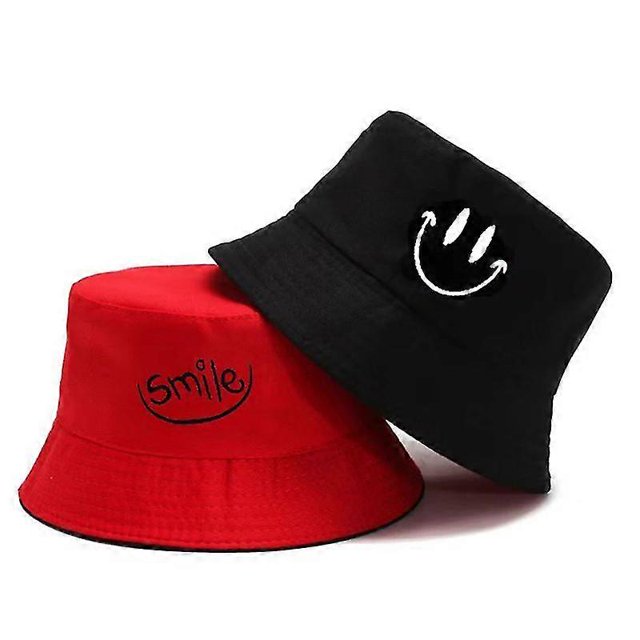 Sombrero de pescador unisex bordado de algodón de doble cara para mujer, ideal para playa y pesca.