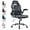 2-grey, variant on COCOKUN Gaming Chair with Adjustable PU Leather Seat, Flip-Up Armrests, and Swivel Design, Perfect for Home Office, Gaming, or Entertainment – Ideal for Adults, Kids, and Gamers, Black/Blue