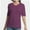 Burgundy, variant on Women's Short Sleeve V-Neck T-Shirt - Soft Lightweight Knit Pullover Top, Solid Color, Basic Casual Tee